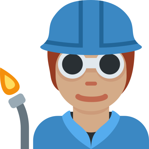 Робочий: середній тон шкіри для Twitter (X) Twemoji 15.0.3