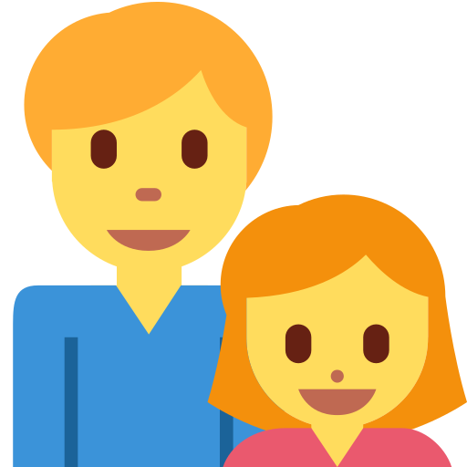 Семья: мужчина девочка для Twitter (X) Twemoji 15.0.3