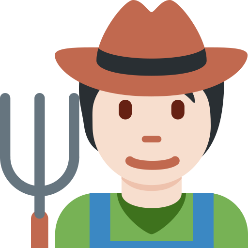 Фермер: дуже світлий тон шкіри для Twitter (X) Twemoji 15.0.3