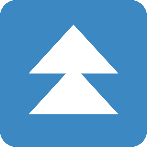 Два трикутника вістрям вгору для Twitter (X) Twemoji 15.0.3