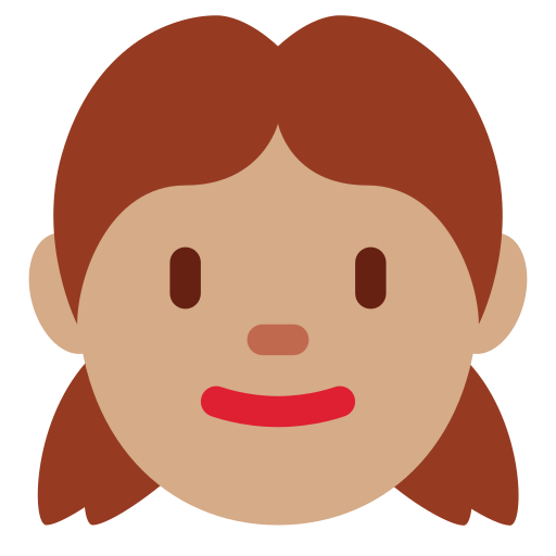 Девочка: средний тон кожи для Twitter (X) Twemoji 15.0.3