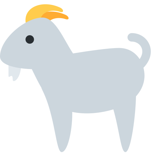 Коза для Twitter (X) Twemoji 15.0.3
