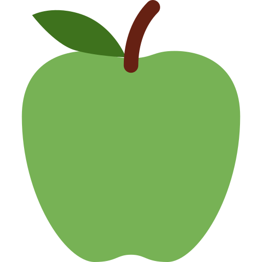 Зеленое яблоко для Twitter (X) Twemoji 15.0.3