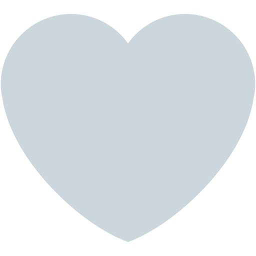 Серое Сердце для Twitter (X) Twemoji 15.0.3