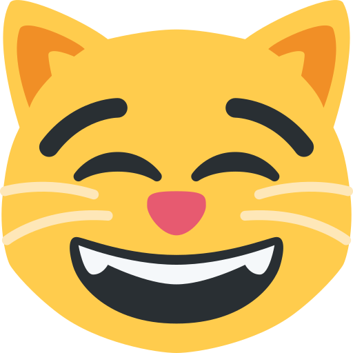 Задоволений усміхнений кіт для Twitter (X) Twemoji 15.0.3