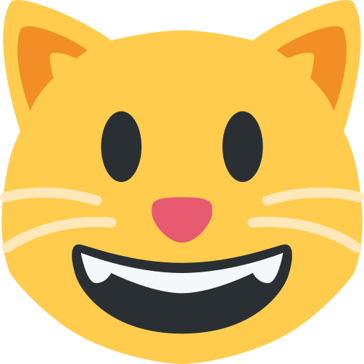 Улыбающийся кот для Twitter (X) Twemoji 15.0.3