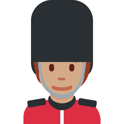 Гвардеец: средний тон кожи для Twitter (X) Twemoji 15.0.3