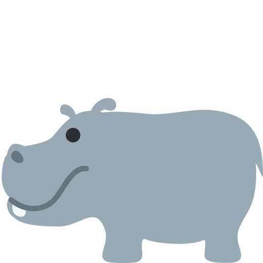 Гиппопотам для Twitter (X) Twemoji 15.0.3