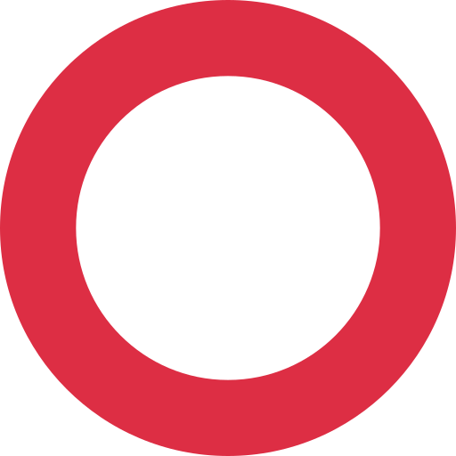 Красное кольцо для Twitter (X) Twemoji 15.0.3