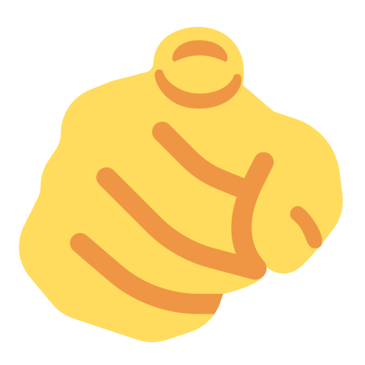Указательный палец на себя для Twitter (X) Twemoji 15.0.3