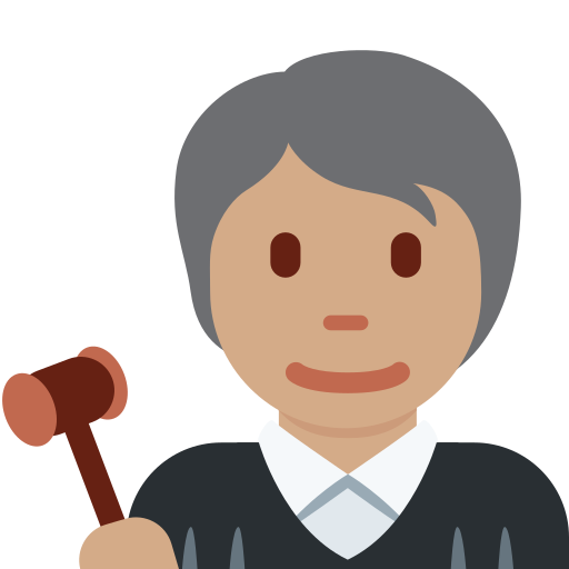 Суддя: середній тон шкіри для Twitter (X) Twemoji 15.0.3