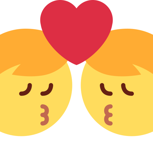 Поцілунок: чоловік чоловік для Twitter (X) Twemoji 15.0.3