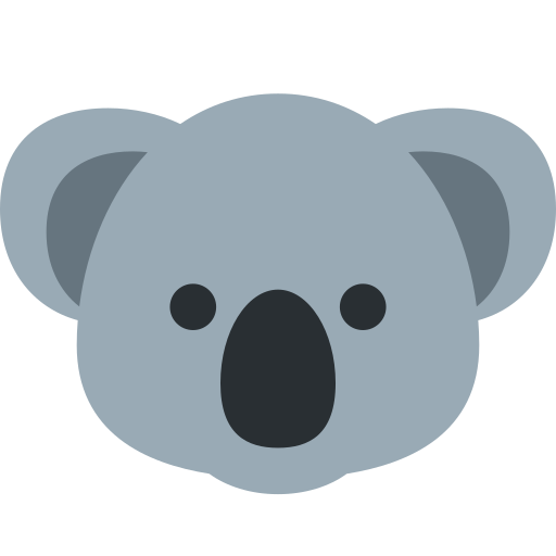 Морда коалы для Twitter (X) Twemoji 15.0.3