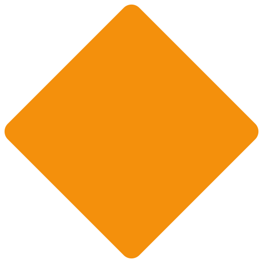 Великий помаранчевий ромб для Twitter (X) Twemoji 15.0.3