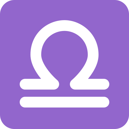 Знак зодиака Весы для Twitter (X) Twemoji 15.0.3