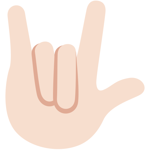 Я-тебе-люблю: дуже світлий тон шкіри для Twitter (X) Twemoji 15.0.3