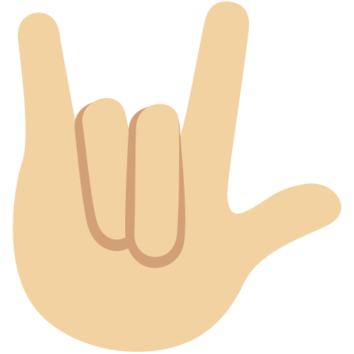 Я-тебе-люблю: світлий тон шкіри для Twitter (X) Twemoji 15.0.3