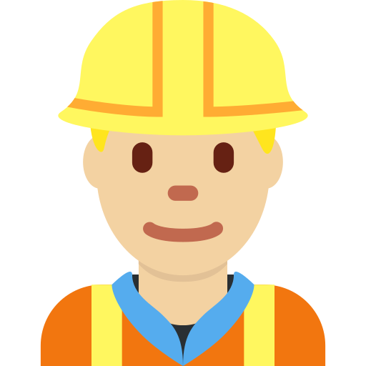 Чоловік-будівельник: світлий тон шкіри для Twitter (X) Twemoji 15.0.3