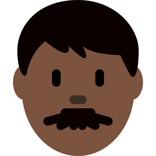 Чоловік: дуже темний тон шкіри для Twitter (X) Twemoji 15.0.3