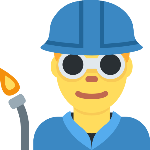 Мужчина-рабочий для Twitter (X) Twemoji 15.0.3