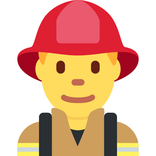 Чоловік-пожежник для Twitter (X) Twemoji 15.0.3