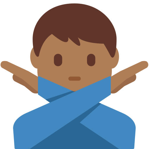 Чоловік проти: темний тон шкіри для Twitter (X) Twemoji 15.0.3