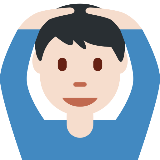 Чоловік за: дуже світлий тон шкіри для Twitter (X) Twemoji 15.0.3