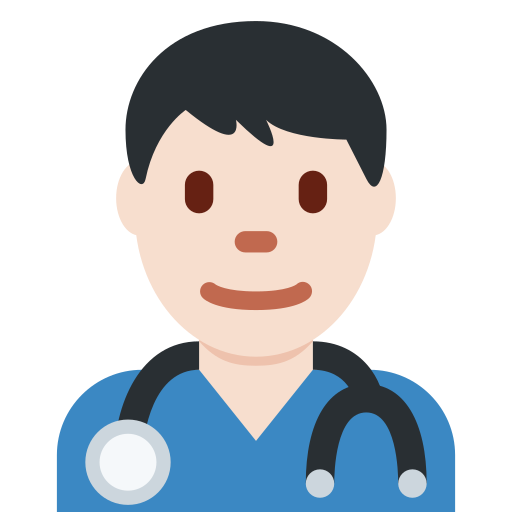 Лікар: дуже світлий тон шкіри для Twitter (X) Twemoji 15.0.3