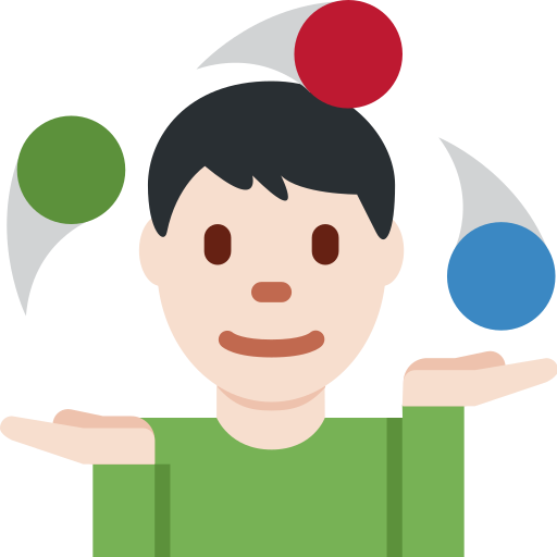 Чоловік-жонглер для Twitter (X) Twemoji 15.0.3