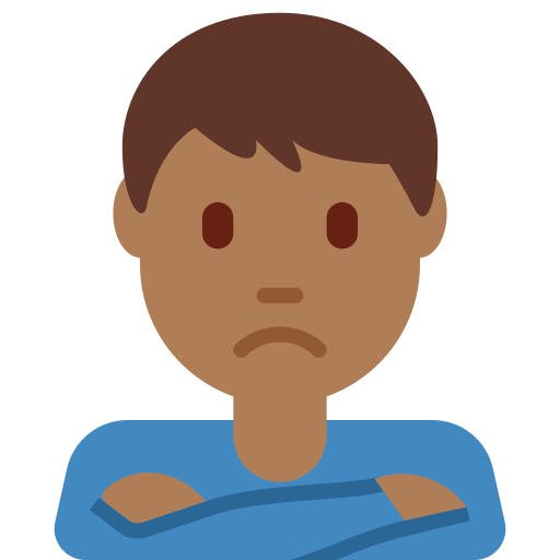 Ображений чоловік: темний тон шкіри для Twitter (X) Twemoji 15.0.3