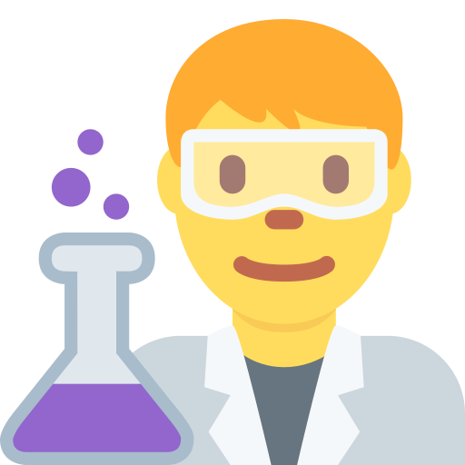 Чоловік-вчений для Twitter (X) Twemoji 15.0.3