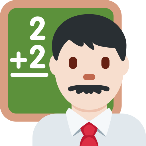 Учитель: дуже світлий тон шкіри для Twitter (X) Twemoji 15.0.3