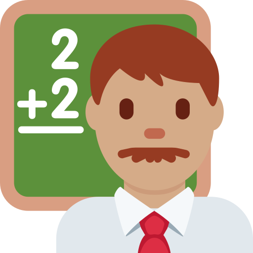 Учитель: середній тон шкіри для Twitter (X) Twemoji 15.0.3