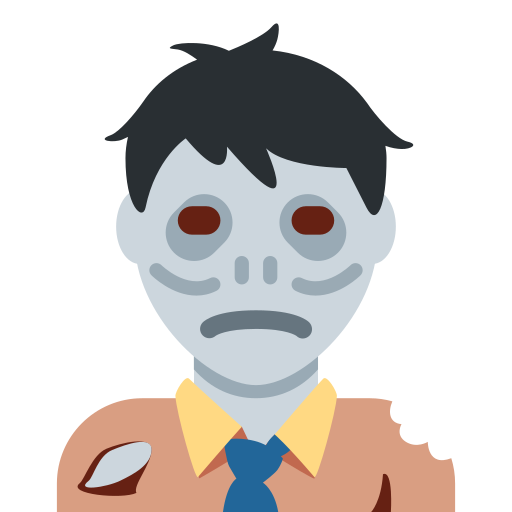 Мужчина-зомби для Twitter (X) Twemoji 15.0.3