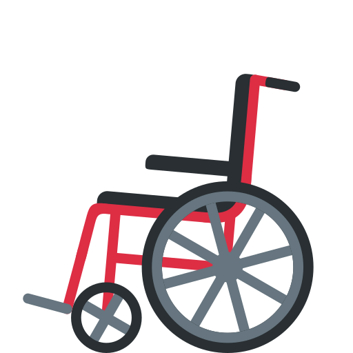 Крісло-коляска з ручним приводом для Twitter (X) Twemoji 15.0.3