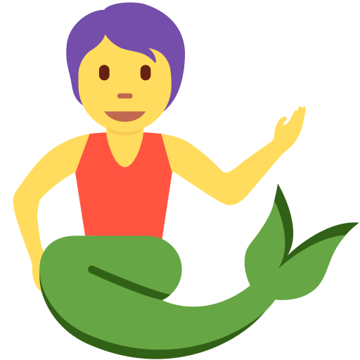 Русалка для Twitter (X) Twemoji 15.0.3