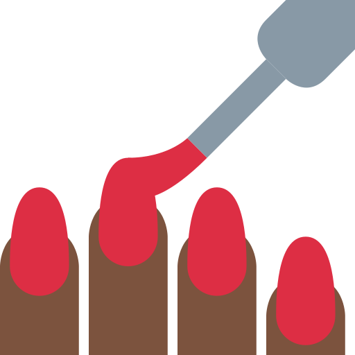 Манікюр: дуже темний тон шкіри для Twitter (X) Twemoji 15.0.3