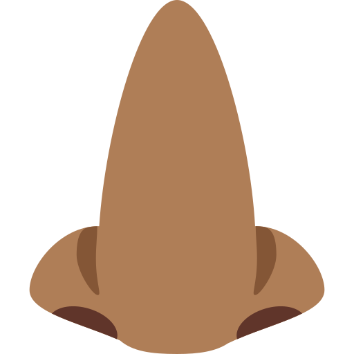 Нос: темный тон кожи для Twitter (X) Twemoji 15.0.3