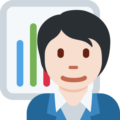 Офісний працівник: дуже світлий тон шкіри для Twitter (X) Twemoji 15.0.3