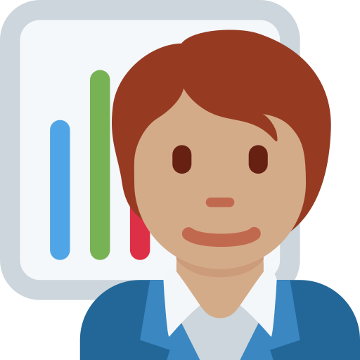 Офісний працівник: середній тон шкіри для Twitter (X) Twemoji 15.0.3