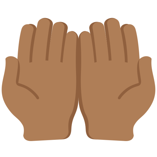 Долоні човником: темний тон шкіри для Twitter (X) Twemoji 15.0.3