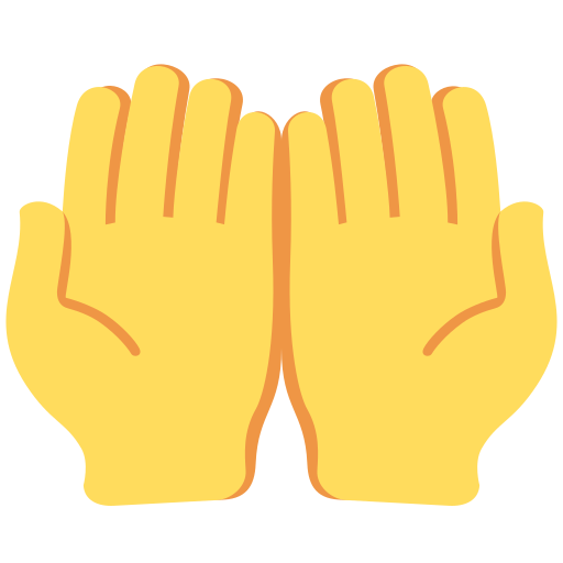 Долоні човником для Twitter (X) Twemoji 15.0.3