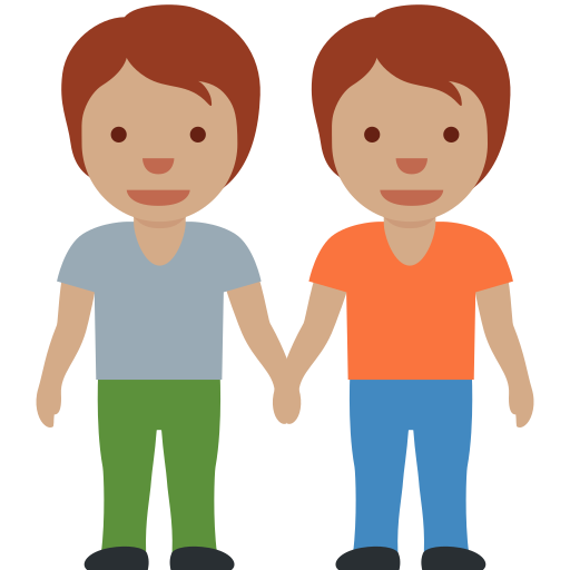 Люди, що тримаються за руки: середній тон шкіри для Twitter (X) Twemoji 15.0.3
