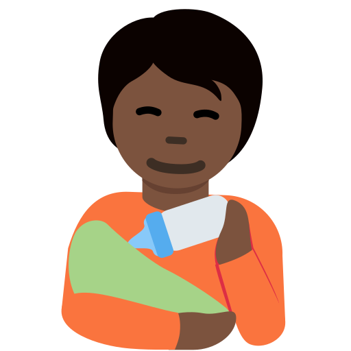 Годуюча людина: дуже темний тон шкіри для Twitter (X) Twemoji 15.0.3