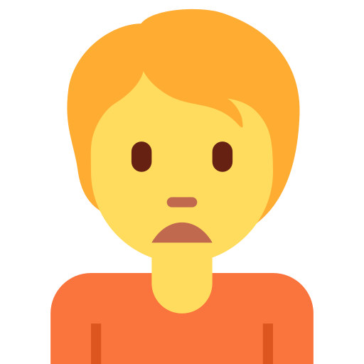 Нахмурившийся человек для Twitter (X) Twemoji 15.0.3