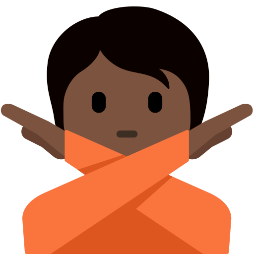 Человек против: очень темный тон кожи для Twitter (X) Twemoji 15.0.3