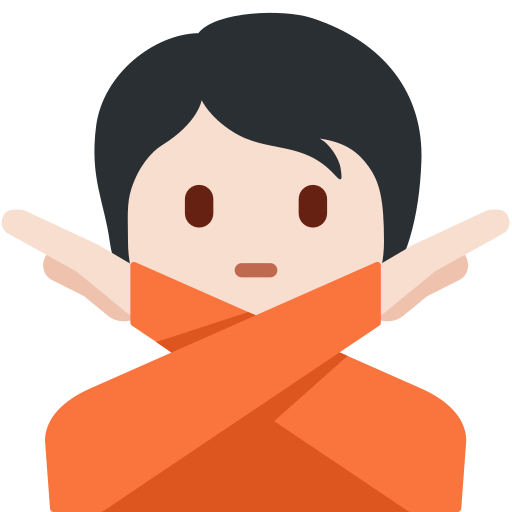 Людина проти: Дуже світлий тон шкіри для Twitter (X) Twemoji 15.0.3