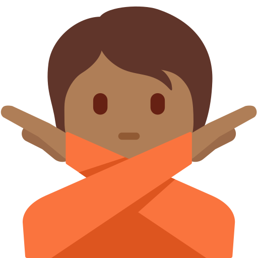 Людина проти: темний тон шкіри для Twitter (X) Twemoji 15.0.3