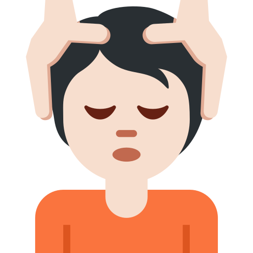 Людині масажують обличчя: дуже світлий тон шкіри для Twitter (X) Twemoji 15.0.3