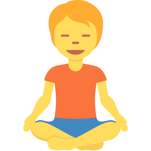 Людина в позі лотоса для Twitter (X) Twemoji 15.0.3